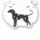 Dalmatische hond - Halloween Moon Silhouette Class Sticker (Voorkant)