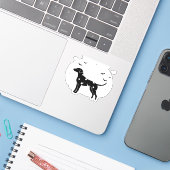 Dalmatische hond - Halloween Moon Silhouette Class Sticker (Laptop met iPhone)