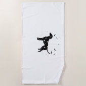 Dalmatische hond - Halloween Moon Silhouette Class Strandlaken (Voorkant)