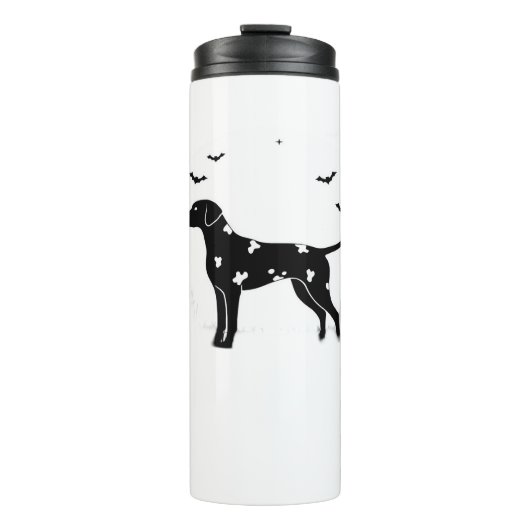 Dalmatische hond - Halloween Moon Silhouette Class Thermosbeker (Voorkant)