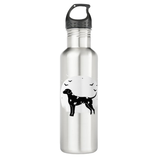 Dalmatische hond - Halloween Moon Silhouette Class Waterfles (Voorkant)