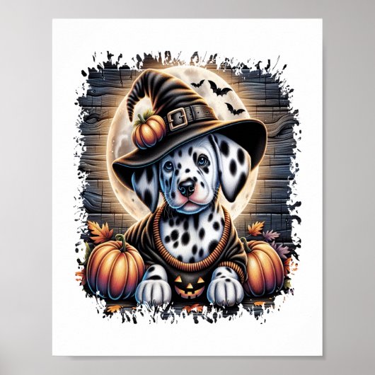 Dalmatische Hond Halloween Poster (Voorkant)