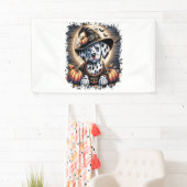 Dalmatische Hond Halloween Spandoek (Insitu)