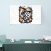 Dalmatische Hond Halloween Spandoek (Beurs)