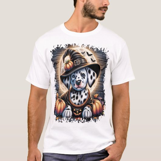 Dalmatische hond Halloween T-shirt (Voorkant)
