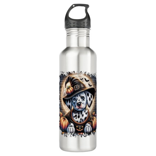 Dalmatische Hond Halloween Waterfles (Voorkant)