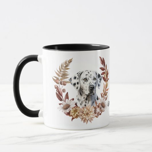 Dalmatische Hond Herfst krans Mok (Links)