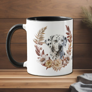 Dalmatische Hond Herfst krans Mok