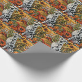 Dalmatische Hond Herfst Oogst Thanksgiving Cadeaupapier (Hoek)