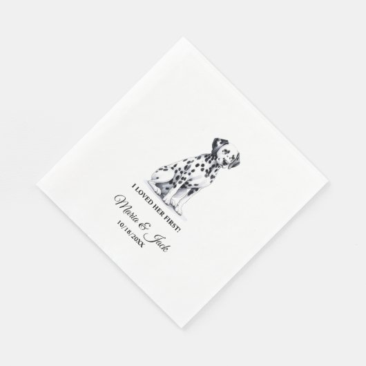 Dalmatische hond Ik hield van haar eerste huwelijk Servet (Hoek)