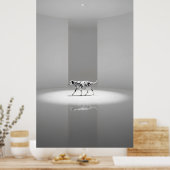 Dalmatische hond in een schone witte studio poster (Keuken)