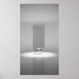 Dalmatische hond in een schone witte studio poster