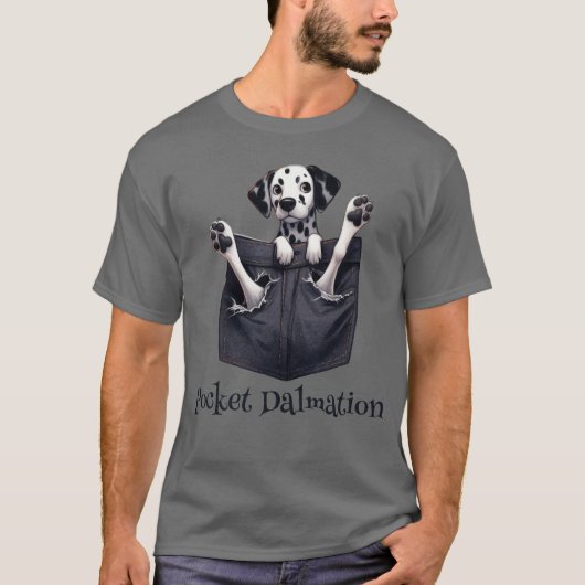 Dalmatische hond in een zak t-shirt (Voorkant)