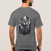 Dalmatische hond in een zak t-shirt (Achterkant)