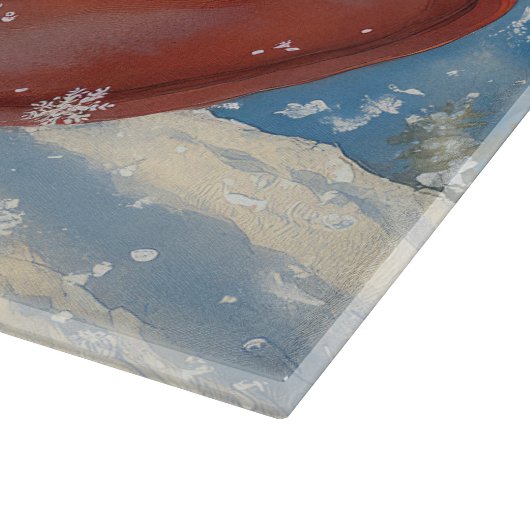 Dalmatische hond in slee laat het sneeuwen Kerstmi Snijplank (Hoek)