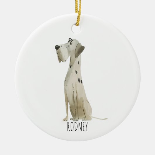 Dalmatische hond keramisch ornament (Voorkant)