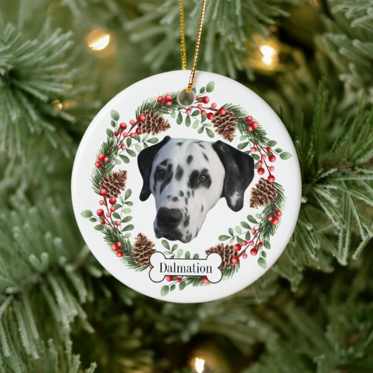 Dalmatische hond keramisch ornament (Boom)
