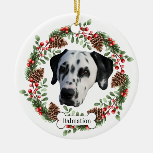 Dalmatische hond keramisch ornament (Voorkant)