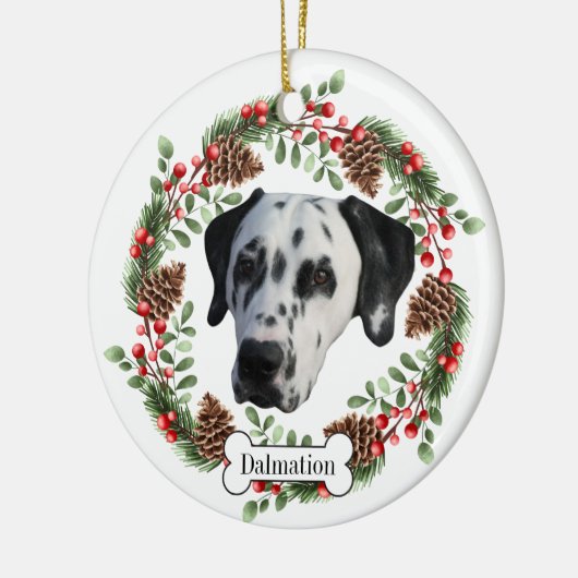 Dalmatische hond keramisch ornament (Links)