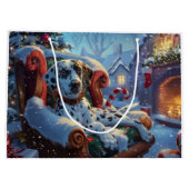 Dalmatische Hond Kerst Festiviteit Groot Cadeauzakje (Achterkant)