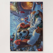 Dalmatische Hond Kerst Festiviteit Legpuzzel (Verticaal)