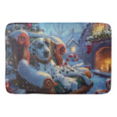 Dalmatische Hond Kerstfeest Badmat (Voorkant)