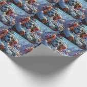 Dalmatische Hond Kerstfeest Cadeaupapier (Hoek)