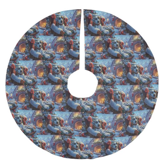 Dalmatische Hond Kerstfeest Kerstboom Rok (Voorkant)