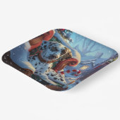 Dalmatische Hond Kerstfeest Papieren Bordje (Gebogen)