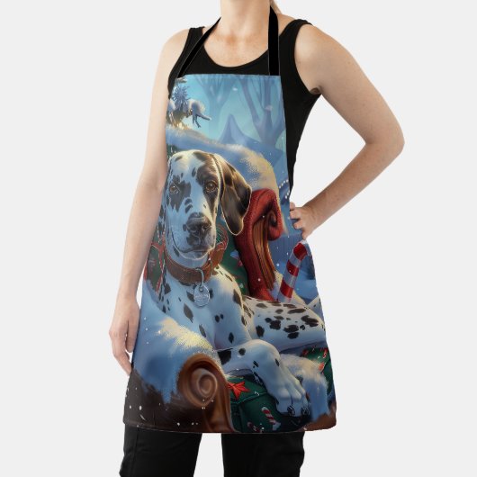 Dalmatische Hond Kerstfeest Schort (Insitu)