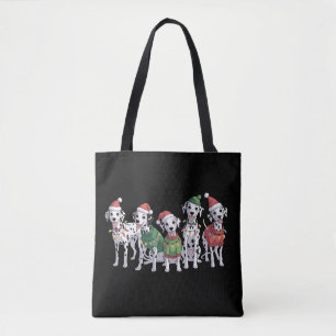 Dalmatische hond Kerstmis liefhebber Xmas hond moe Tote Bag