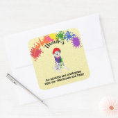 Dalmatische Hond Leuk Kunst Verjaardagsfeest Vierkante Sticker (Envelop)
