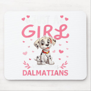 Dalmatische Hond Meisjes Vrouwen Gewoon Een Meisje Muismat