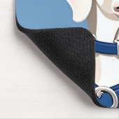 Dalmatische hond met blauwe halsband muismat (Hoek)