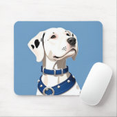 Dalmatische hond met blauwe halsband muismat (Met muis)
