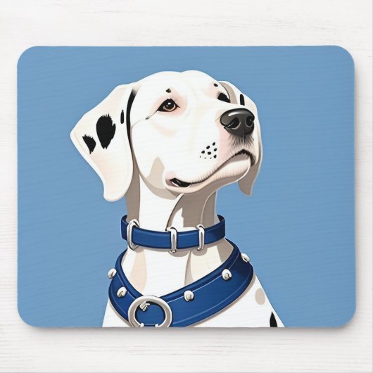 Dalmatische hond met blauwe halsband muismat (Voorkant)