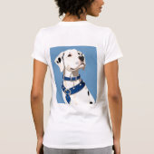 Dalmatische hond met blauwe halsband t-shirt (Achterkant)