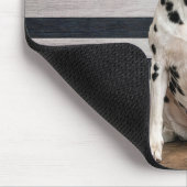 Dalmatische hond met brandweerhelm muismat (Hoek)
