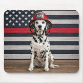 Dalmatische hond met brandweerhelm muismat (Voorkant)