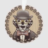 Dalmatische hond met bril Ornament (voorkant)