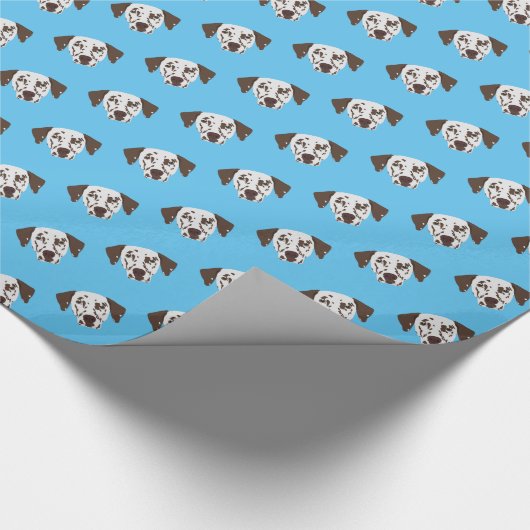 Dalmatische hond met bruine poot cadeaupapier (Hoek)