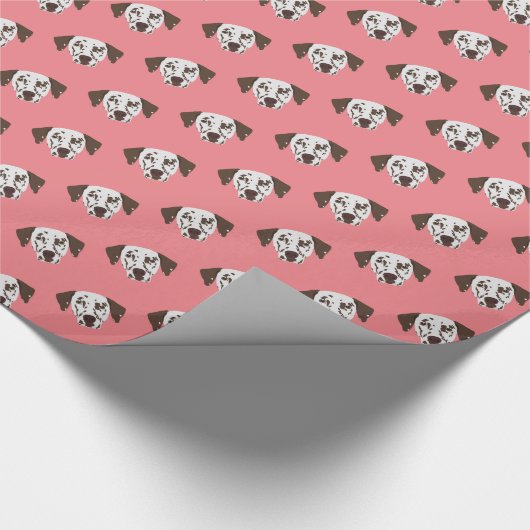 Dalmatische hond met bruine poot cadeaupapier (Hoek)