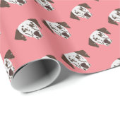 Dalmatische hond met bruine poot cadeaupapier (Rol Hoek)