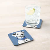 Dalmatische hond met een blauwe halsband bier onderzetter (Rechterzijde)