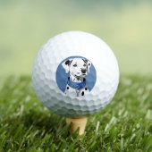 Dalmatische hond met een blauwe halsband golfballen (Insitu Shirt)