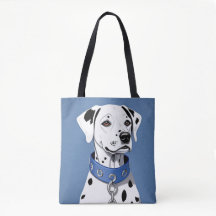 Dalmatische hond met een blauwe halsband
