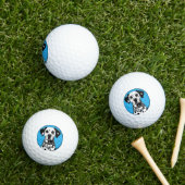 Dalmatische hond met halsband golfballen (Insitu Gras)