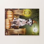 Dalmatische Hond Met Heks Pet Halloween Cadeau Ide Legpuzzel (Horizontaal)