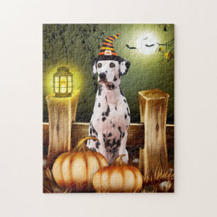 Dalmatische Hond Met Heks Pet Halloween Cadeau Ide Legpuzzel