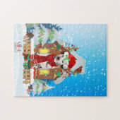 Dalmatische hond met kerstcadeaus legpuzzel (Horizontaal)